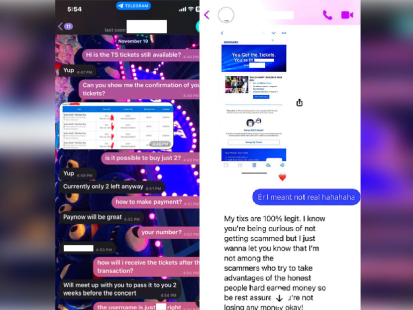An example of a conversation between a scammer and a victim on Telegram (right) and Facebook. An example of a conversation between a scammer and a victim on Telegram (right) and Facebook.