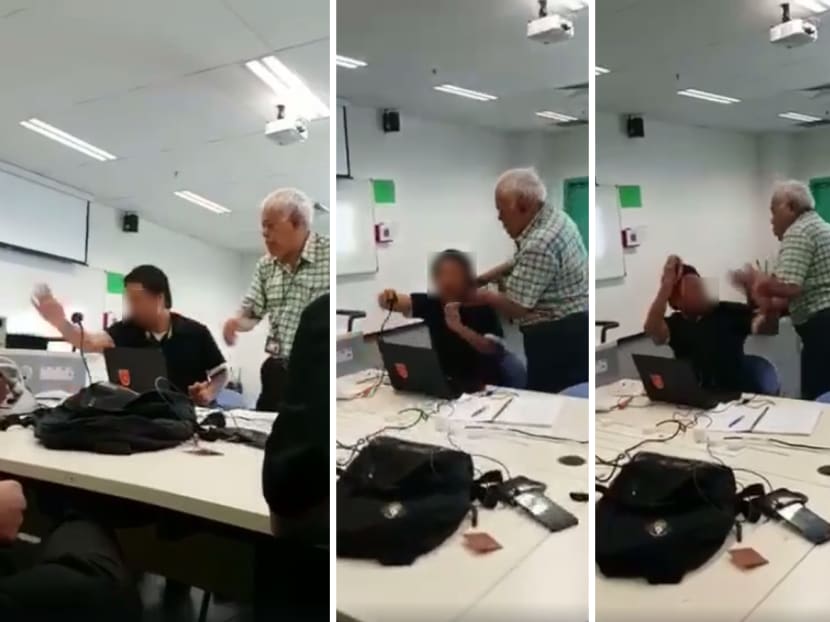 Screen captures of the video that went viral online.