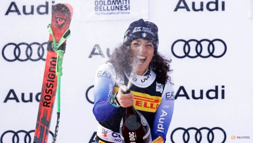 Alpine skiing-Brilliant Brignone wins Cortina super-G, Vonn crashes out 