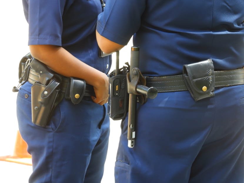 Police seen in the vicinity surrounding the Shangri-La hotel following a shooting incident this morning (May 31). Photo: Ernest Chua