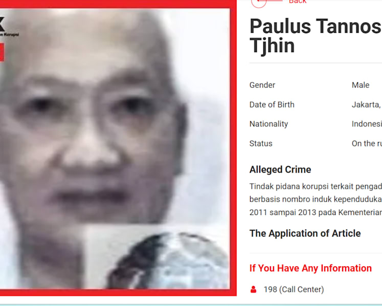 Tentative court hearing dates set for Indonesian fugitive facing extradition from Singapore