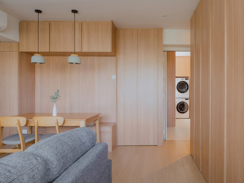 A $101K Reno Turned This Flat Into A Lovely Japandi Home — & It Happened While The Owners Were Still Living Overseas 