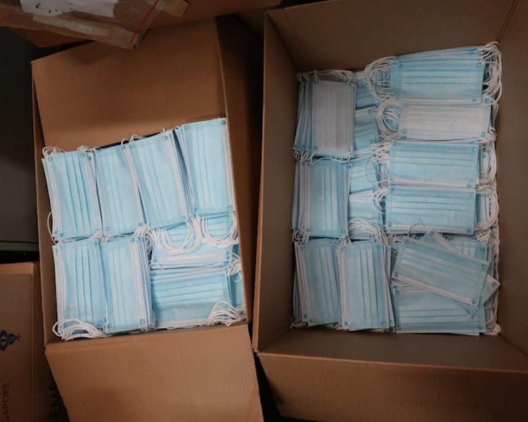 HSA finds illegal mask-making, repackaging facility in Ubi; more than 80,000 masks seized