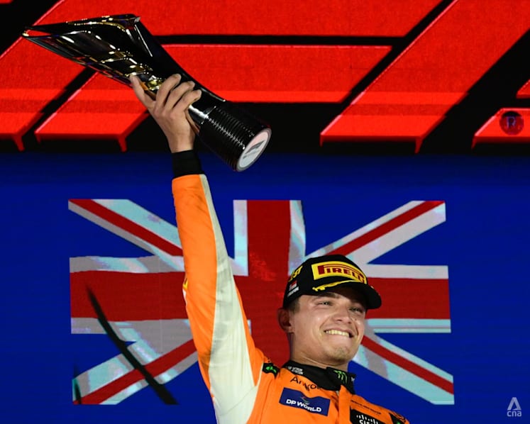 McLaren's Lando Norris wins Singapore Grand Prix to narrow F1 title race