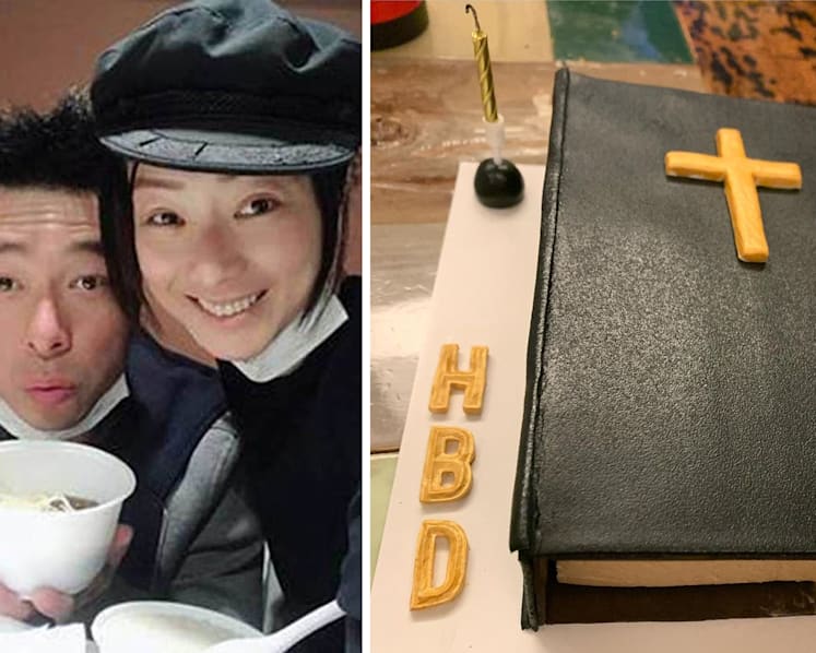 Andy Hui Gets A Cake That Looks Like A Bible For His 55th Birthday