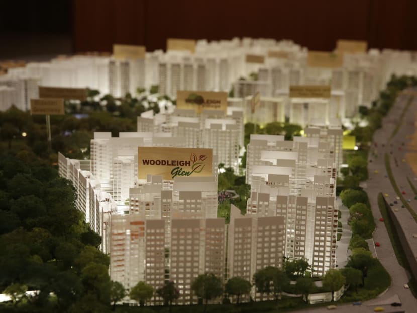 A mock-up of the Built-To-Order flats at Bidadari estate's Woodleigh Glen. Photo: Wee Teck Hian