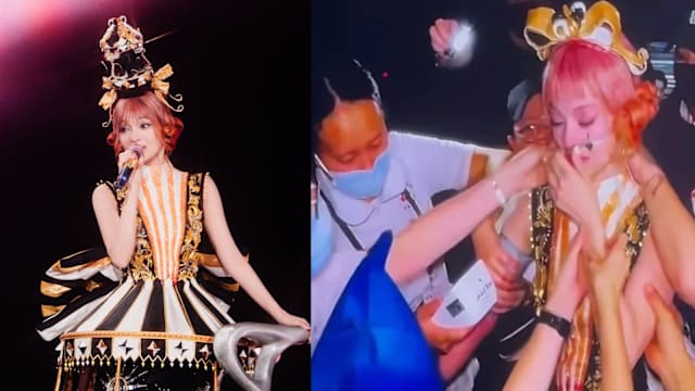 张韶涵演唱会突发心脏不适，医护人员急供吸氧