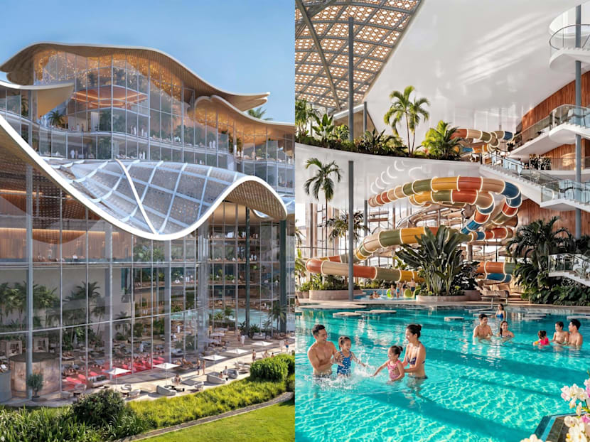 Singapore's new wellness destination in 2030: Pools, water slides, saunas and tropical gardens at Marina South Singapore's new wellness destination in 2030: Pools, water slides, saunas and tropical gardens at Marina South