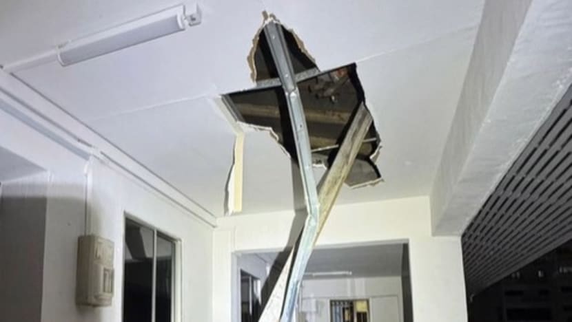 Fallen metal beam from Chong Pang City worksite lands on roof of Yishun HDB block