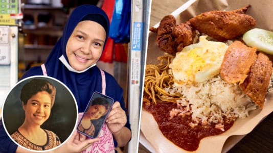 Nasi Lemak Makcik’s Old SQ Calendar Girl Photos Go Viral; Says She Prefers Hawker Life To Jet-Setting One