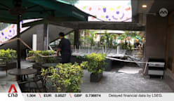 3 sent to hospital after overhead walkway ceiling collapses at Liat Towers 