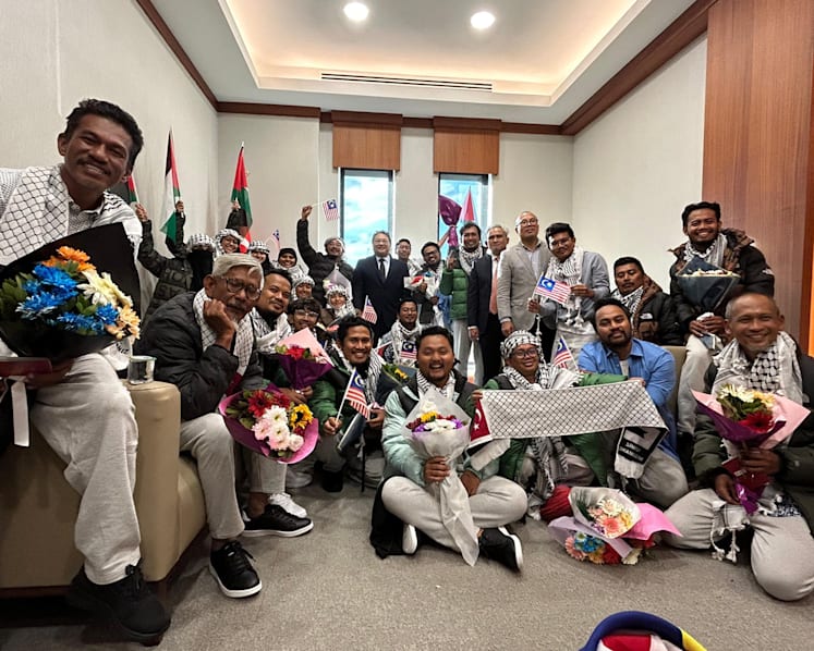 23 Malaysians on Gaza aid flotilla detained by Israel released; set to return home by Oct 6
