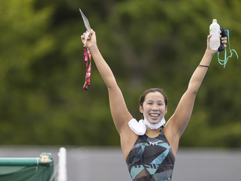 Chantal Liew finished 23rd in the women's 10km marathon swimming event at the Tokyo Olympics on Aug 4, 2021.