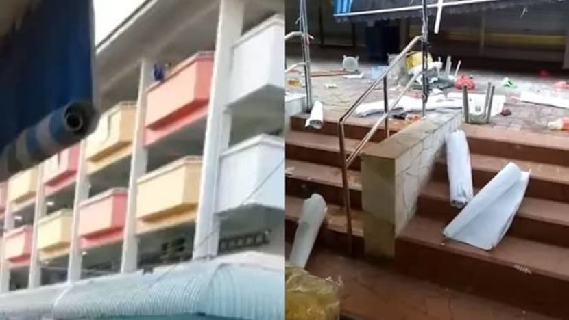 Man seen in video throwing chairs off Yishun HDB block arrested