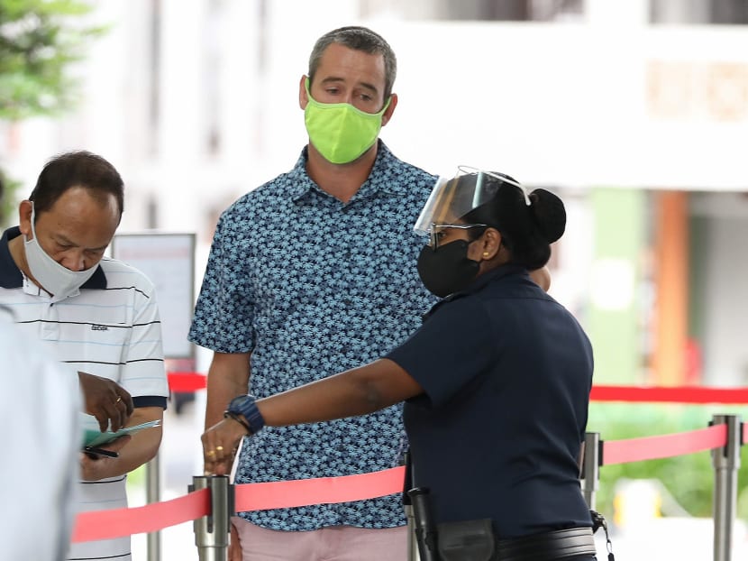 Benjamin Glynn (centre) was deported to his home country in England on Aug 20, 2021.