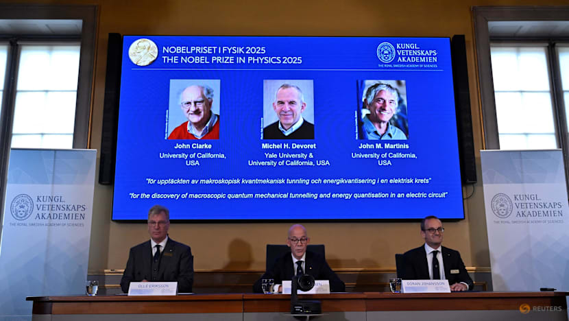 Trio wins physics Nobel for quantum mechanical tunnelling