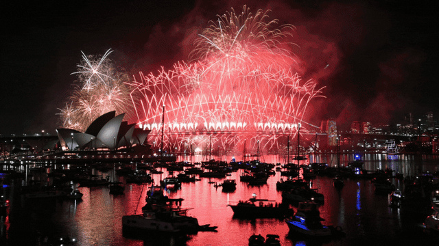 澳洲和新西兰烟火绽放 率先迎来2026年