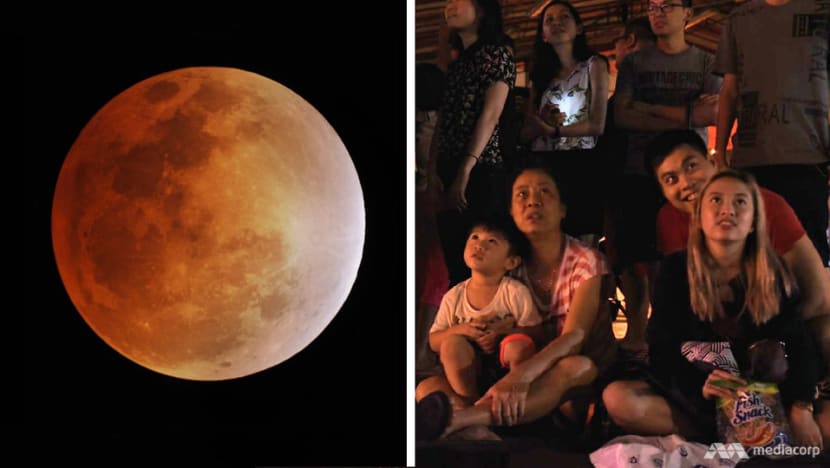 Super blue blood moon: Thousands turn out across Singapore to catch special lunar eclipse Super blue blood moon: Thousands turn out across Singapore to catch special lunar eclipse
