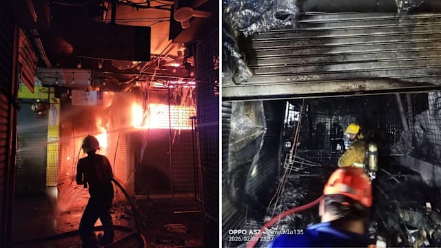 曼谷乍都乍周末市场失火 初步估计有28个商铺损毁