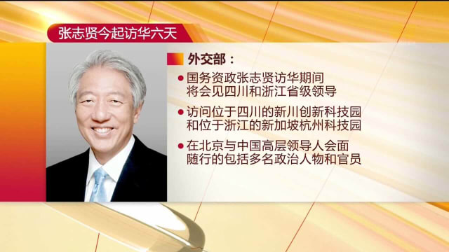 张志贤即日起到中国访问六天