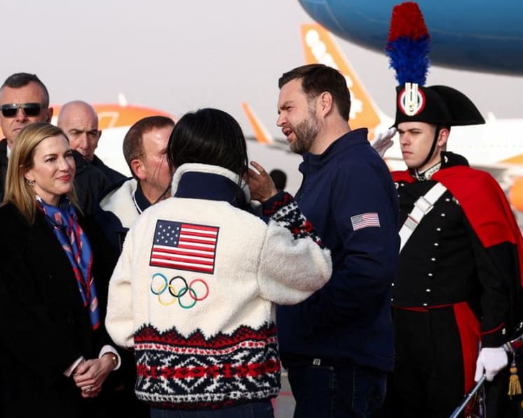 US Vice President Vance checks in to Milan on eve of Games opening