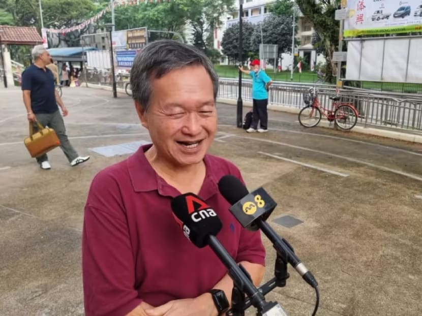 Prospective presidential candidate Tan Kin Lian speaks to the media during a walkabout at Jurong West on Aug 15, 2023. Prospective presidential candidate Tan Kin Lian speaks to the media during a walkabout at Jurong West on Aug 15, 2023.