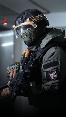 This father turned his HDB corridor into a 'tactical training' play area