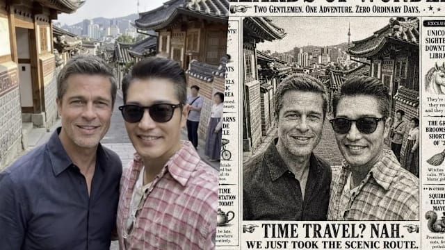 用AI生成和Brad Pitt合照掀讨论，韩星后续发文解释惹众怒！