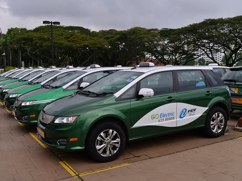 HDT Singapore Taxi says it will double its fleets to 100 cars this year, but it is aiming to operate up to 800 vehicles. Photo: Robin Choo/TODAY