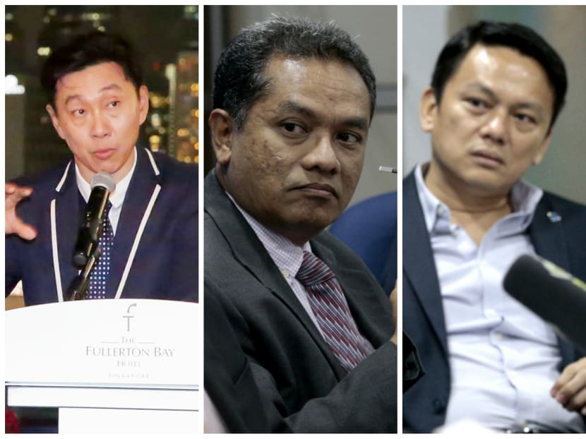 Bill Ng, Zainudin Nordin, Winston Lee. Photos: Hougang United Facebook page, TODAY