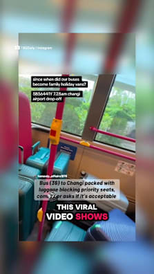 No choice or not considerate? The bus 36 luggage dilema #8dayssg #8dayssgtrending #fypsg #sgtiktok #changi 