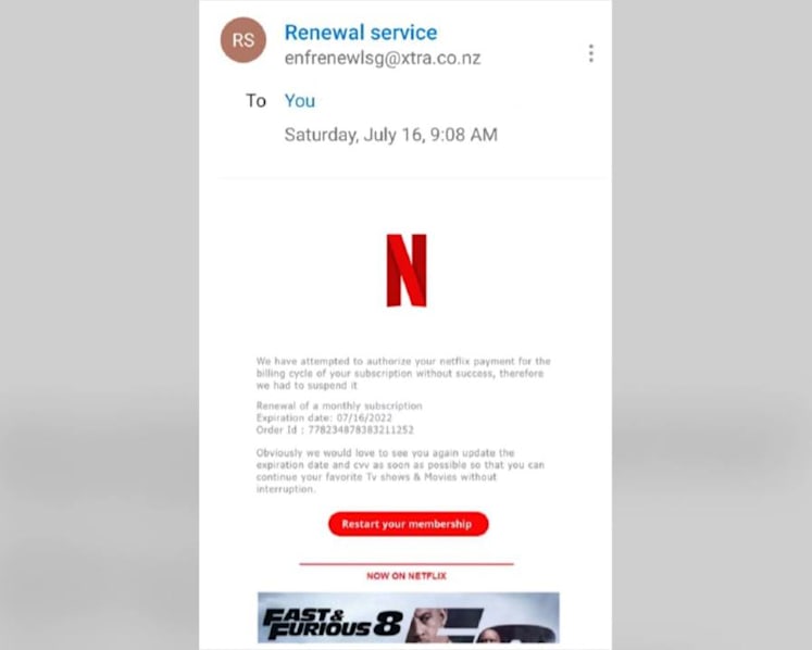 At least S$12,500 lost this month to Netflix phishing scams