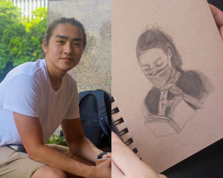 We get to know Jeff Lai, the Singaporean artist who's inspired to draw portraits of strangers on trains