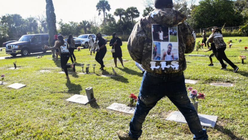 Mother of slain Florida teen shot during burial service