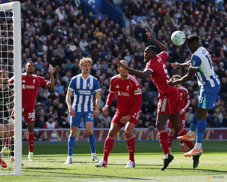 Welbeck dents Liverpool's Champions League hopes in Brighton, Everton thrash Chelsea 3-0