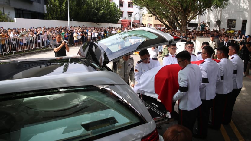 Actor Aloysius Pang given final military send-off, cremated Sunday evening