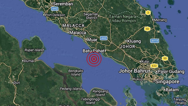 马国峇株巴辖海域发生3.2级地震