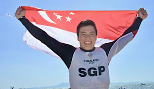 Singapore kitefoiler Max Maeder dominates, wins maiden SEA Games gold with a day to spare