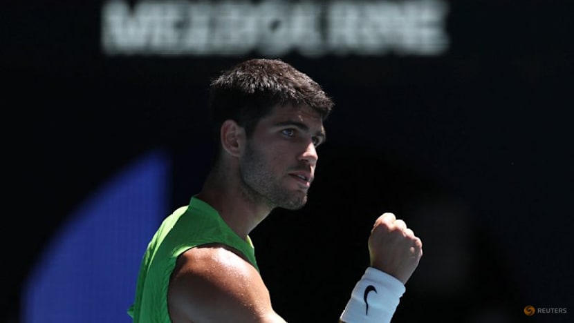 Alcaraz turns showman in Moutet mauling at Australian Open