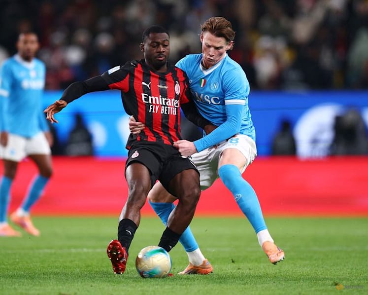 Hojlund helps Napoli sink Milan to reach Italian Super Cup final in Riyadh