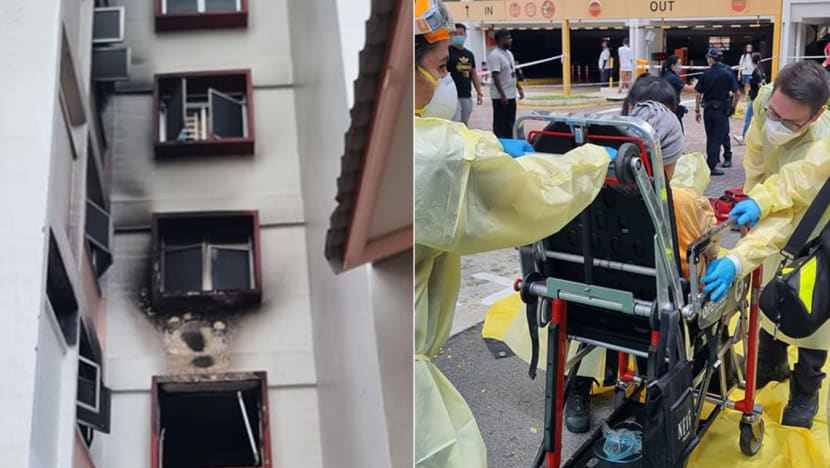 5 taken to hospital, dozens evacuated, after fire breaks out in Bukit Merah View HDB flat