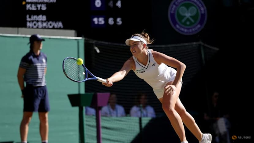 Czech rising star Noskova downs Keys to reach first Wimbledon quarter-final