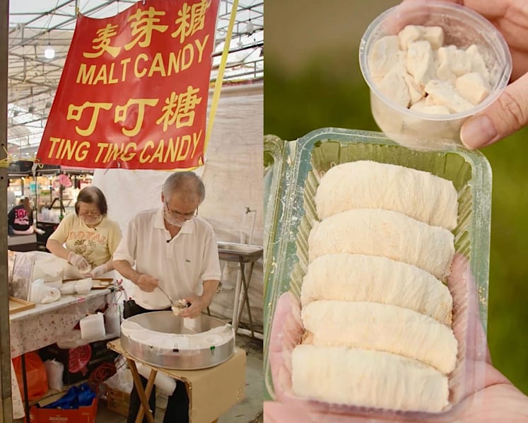 This elderly couple makes nostalgic dragon’s beard and ding ding candy at Tampines pasar malam and beyond