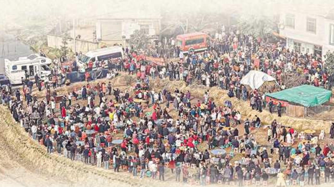 重庆女博主邀网友来家吃“杀猪宴” 万人赴约交通瘫痪