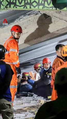 5 rescued from collapsed Islamic boarding school in Indonesia, 59 missing