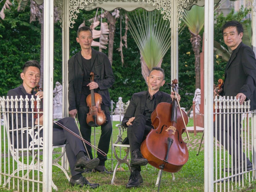 The T'ang Quartet at the grounds of the Armenian Church. The ensemble will celebrate its silver jubilee with a concert there. Photo: Sham Baharom