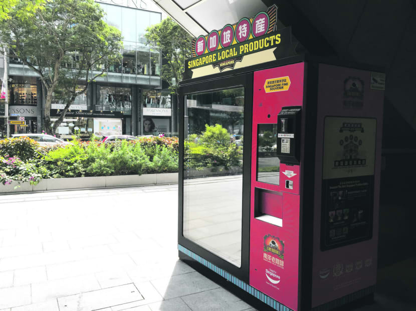 Where can you find a vending machine for chilli crab sauce, poetry books, neck pillows?