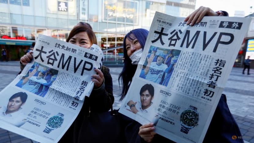 Baseball-Japanese fans rejoice in Ohtani's MVP win Baseball-Japanese fans rejoice in Ohtani's MVP win