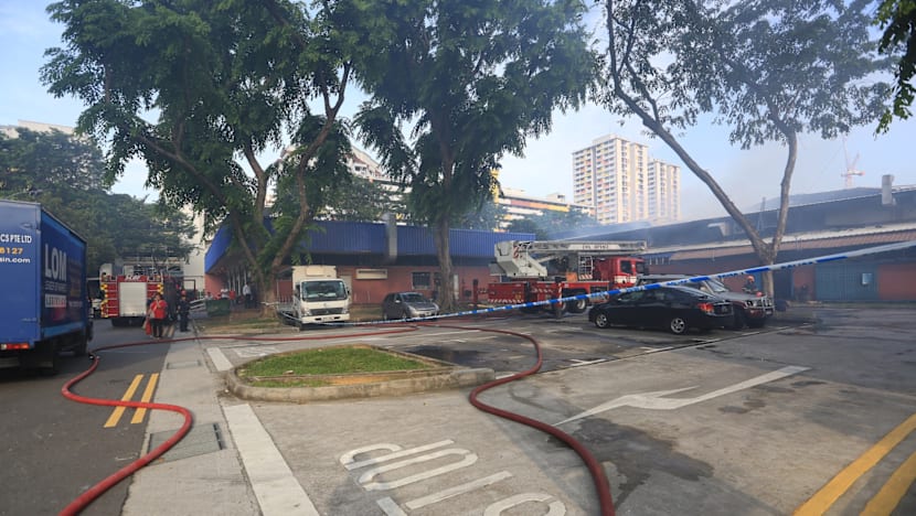 Massive fire put out at Toa Payoh Industrial Park