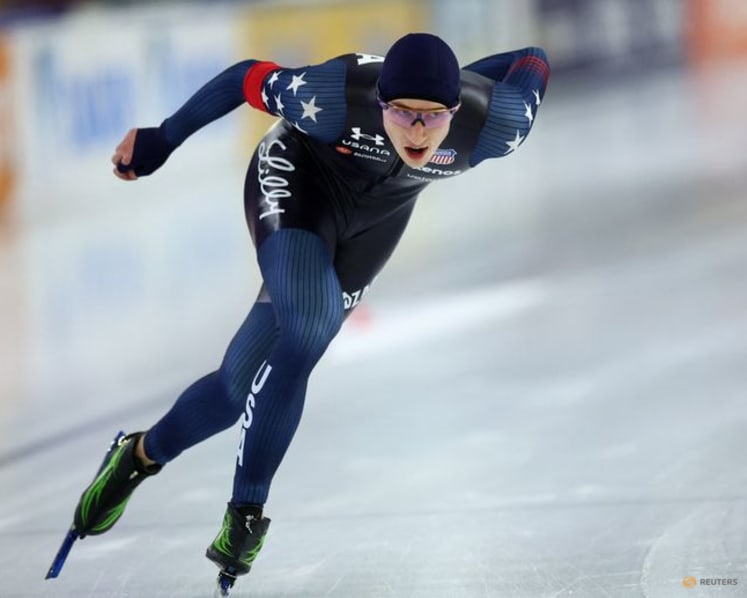 Speed skating-Stolz takes charge of all-round world championship as Wiklund, Takagi share women's lead